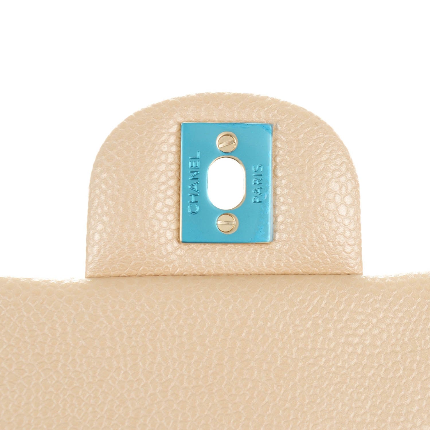 Chanel Pearly Caviar Quilted Mini Rectangular Flap Beige 8 of 8