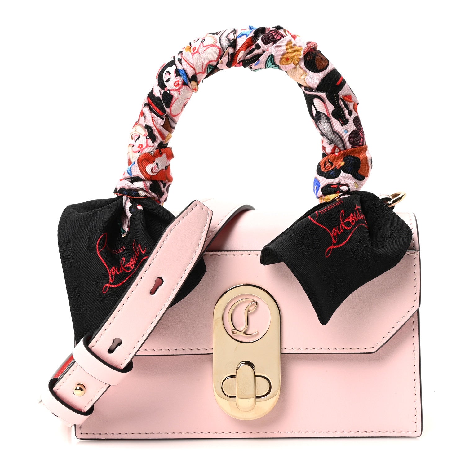 Christian Louboutin Calfskin Elisa Top Handle Bag Poupee 1819224