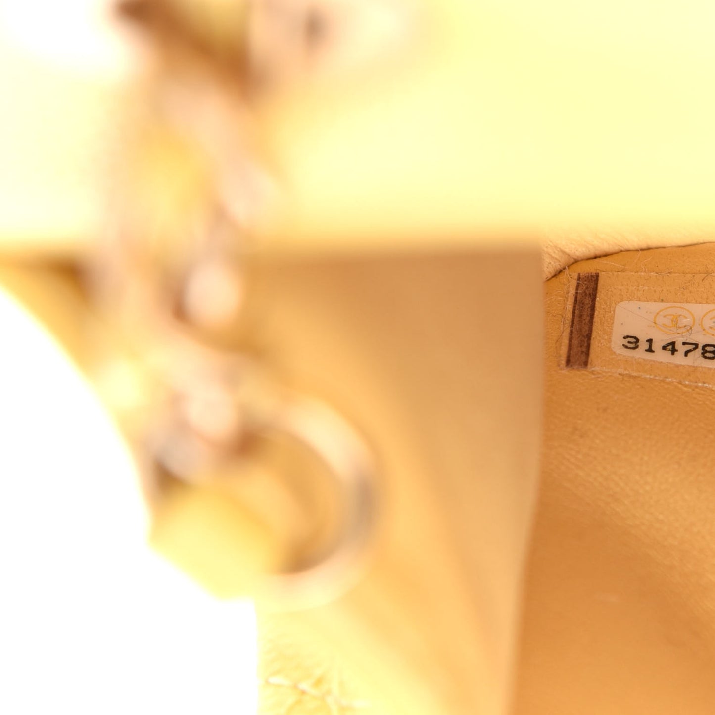 Caviar Quilted Mini Sweet Classic Flap Yellow