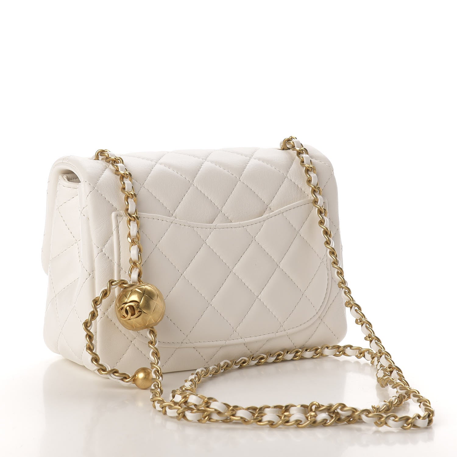 Chanel Lambskin Quilted Mini Pearl Crush Flap White 3 of 11