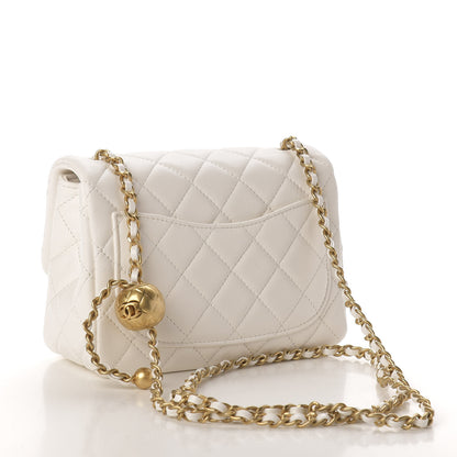 Chanel Lambskin Quilted Mini Pearl Crush Flap White 3 of 11