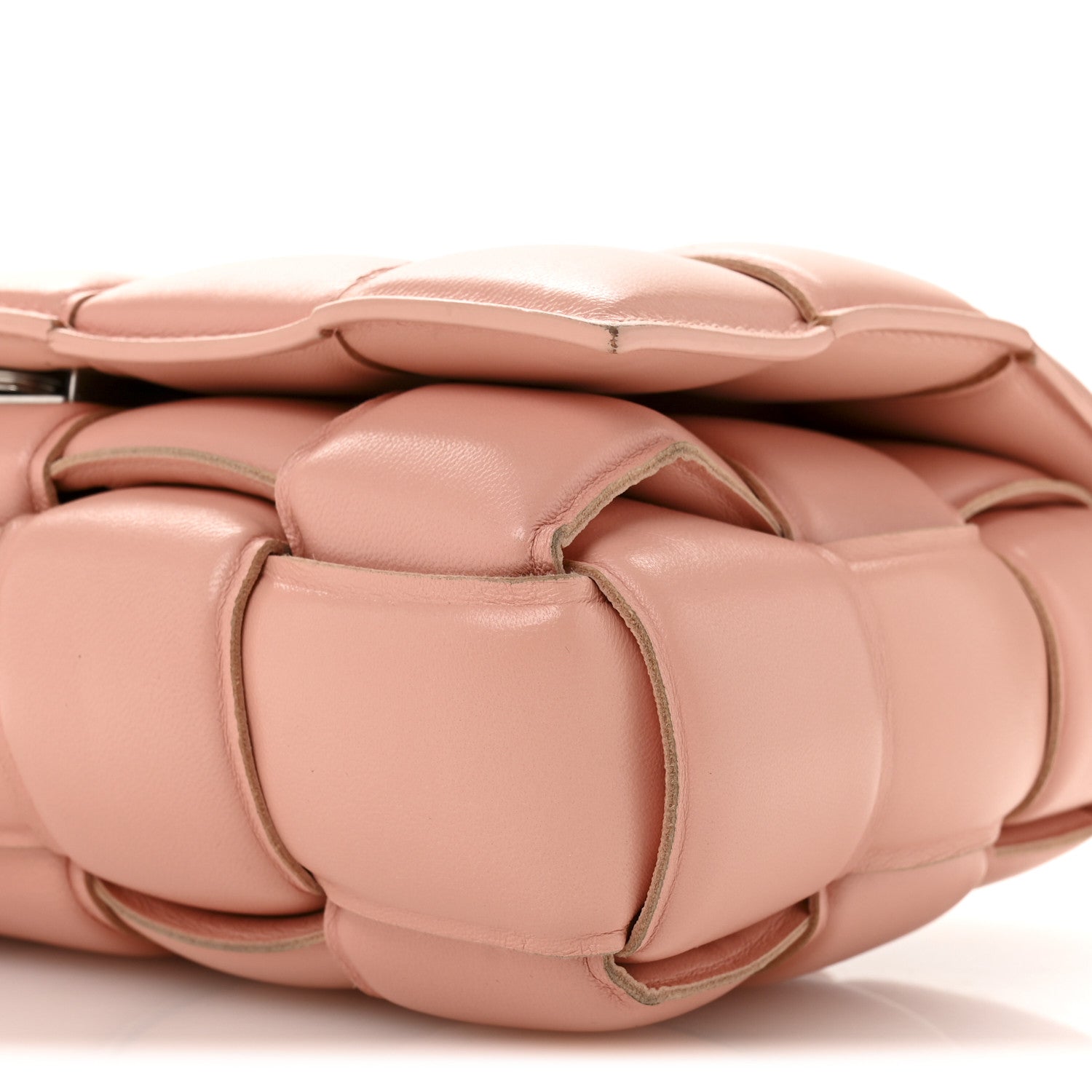 Bottega Veneta Nappa Maxi Intreccio Padded Cassette Crossbody Bag Peachy 10 of 12