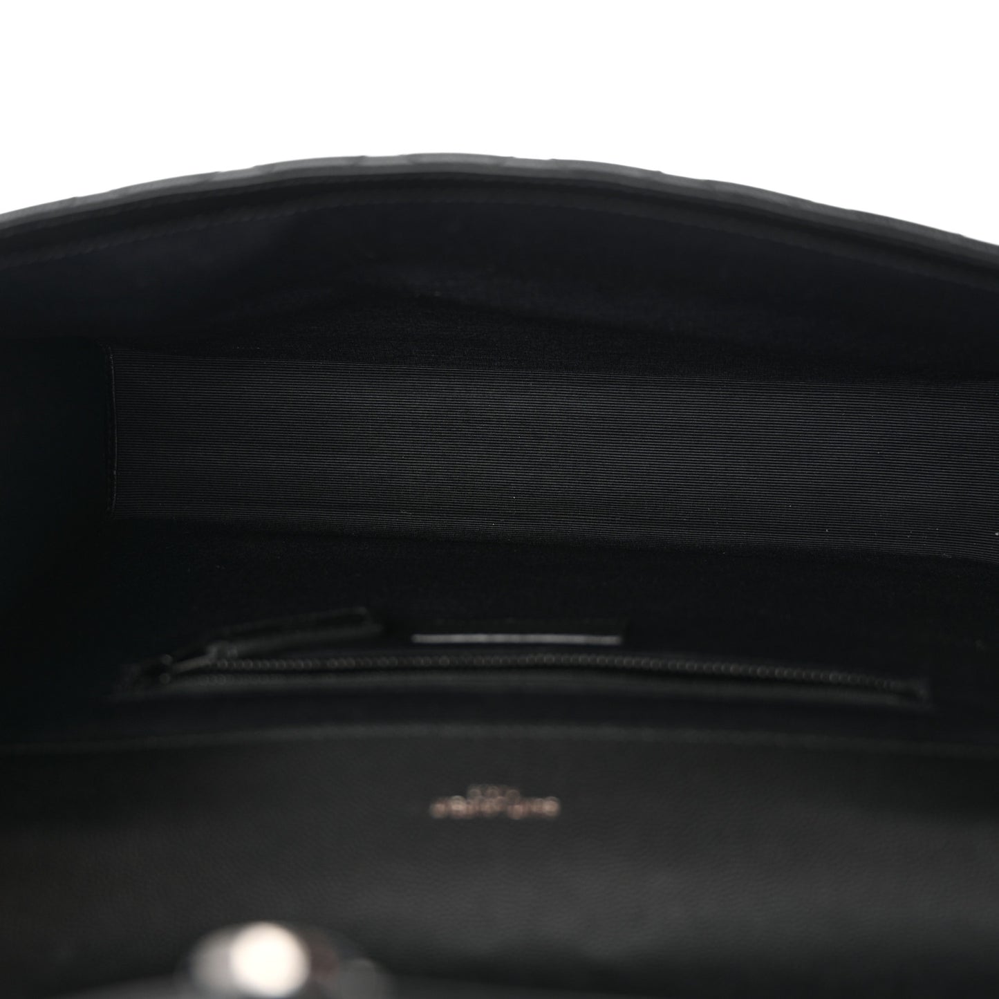 Grain De Poudre Textured Mixed Matelasse Large Triquilt Monogram Monochrome Satchel Black