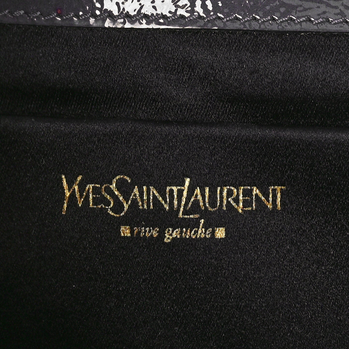 Textured Patent Monogram Large Belle De Jour Clutch Grey