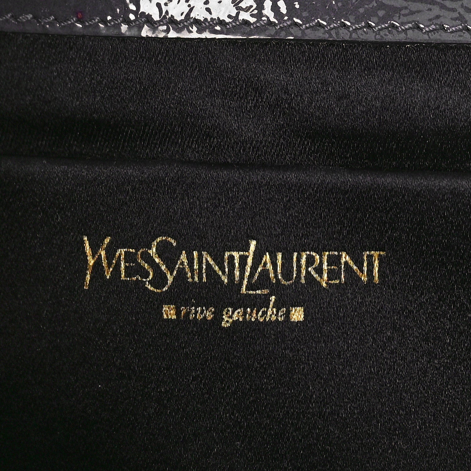 Saint Laurent Textured Patent Monogram Large Belle De Jour Clutch Grey 6 of 8