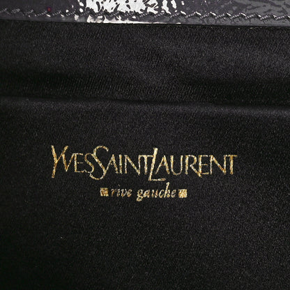 Saint Laurent Textured Patent Monogram Large Belle De Jour Clutch Grey 6 of 8