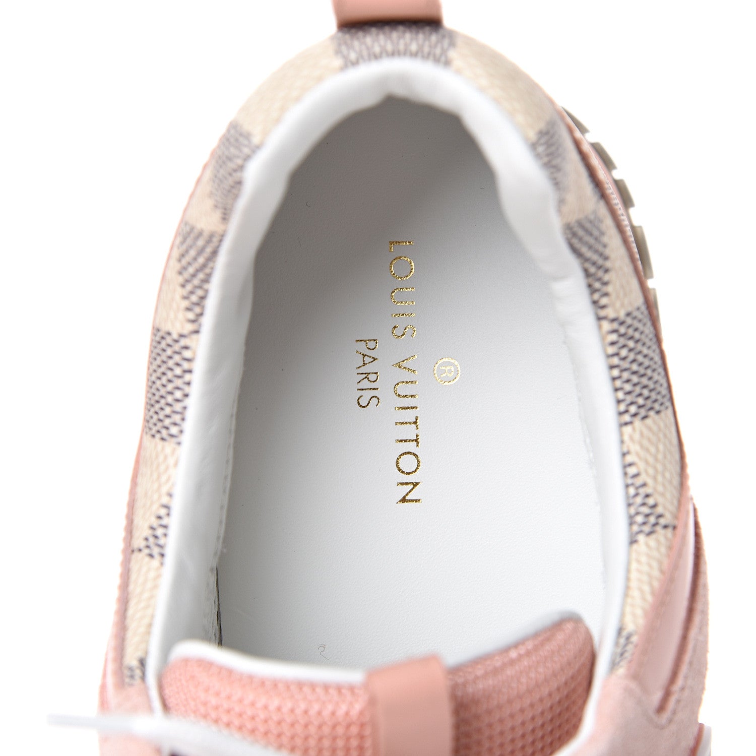 Louis Vuitton Suede Damier Azur Run Away Sneakers 41 Pink 7 of 9