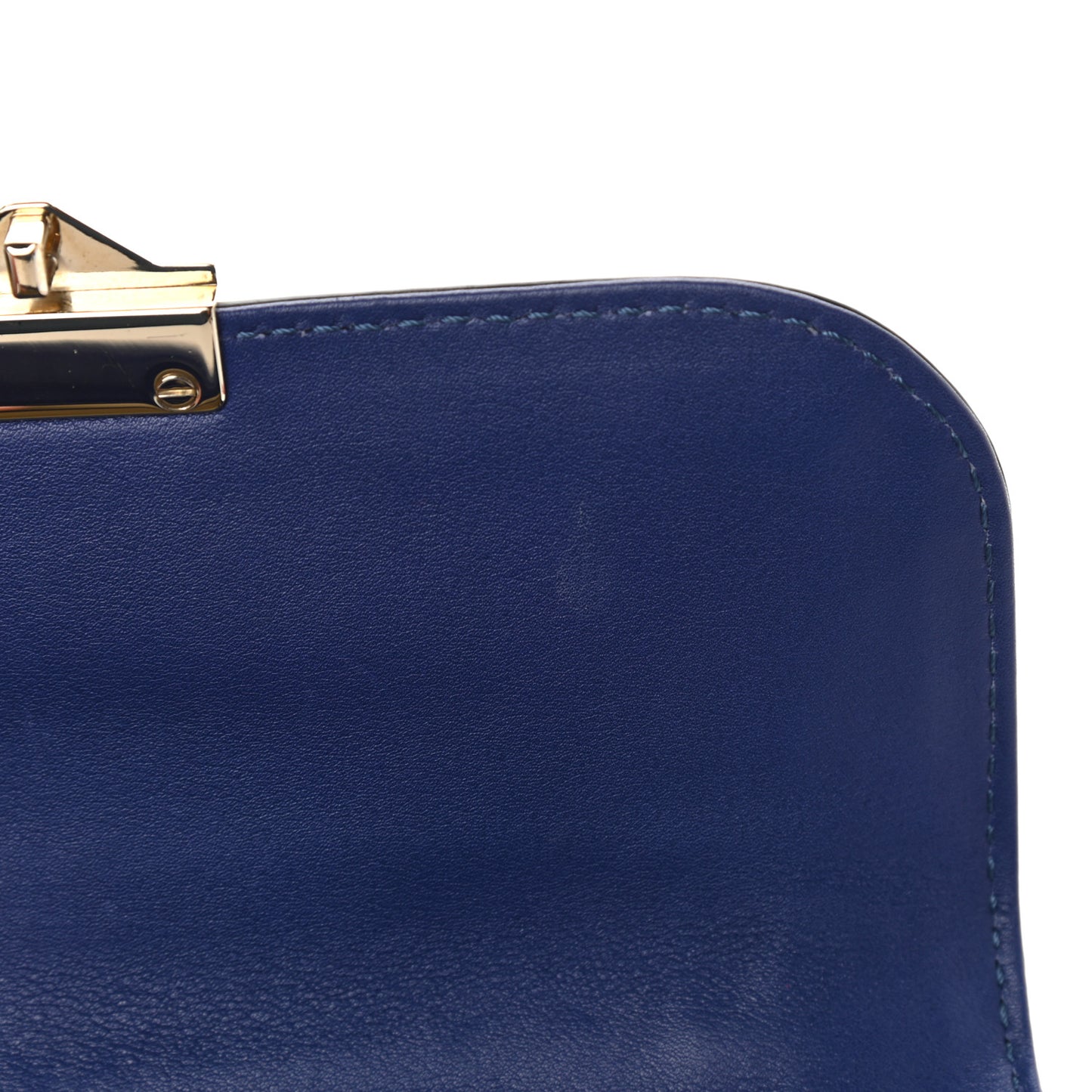 Vitello Small Glam Lock Rockstud Flap Blue China