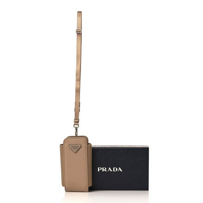 Prada Saffiano Phone Case Pouch Cammeo 6 of 6
