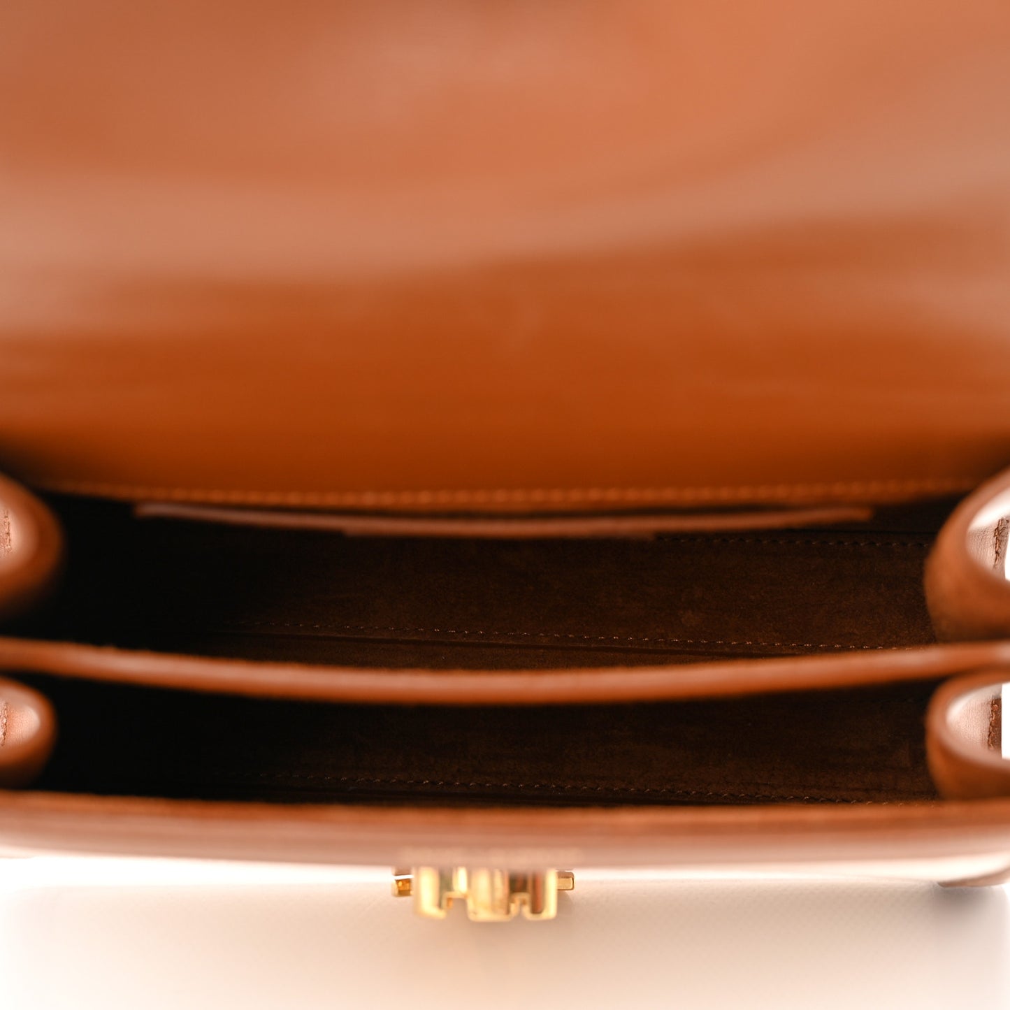 Canvas Calfskin Mini Classic Monogram Cassandra Top Handle Tan Natural