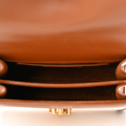 Saint Laurent Canvas Calfskin Mini Classic Monogram Cassandra Top Handle Tan Natural 5 of 10