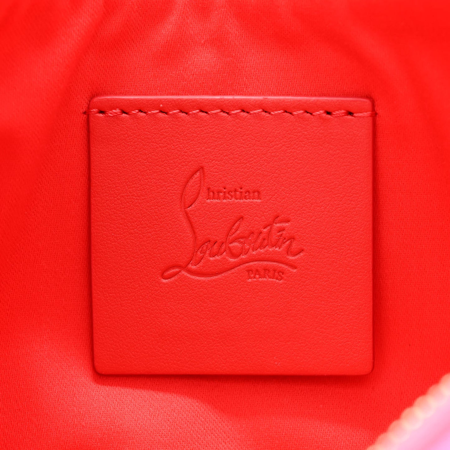 Calfskin Mini Loubila Chain Shoulder Bag Fluo Pink