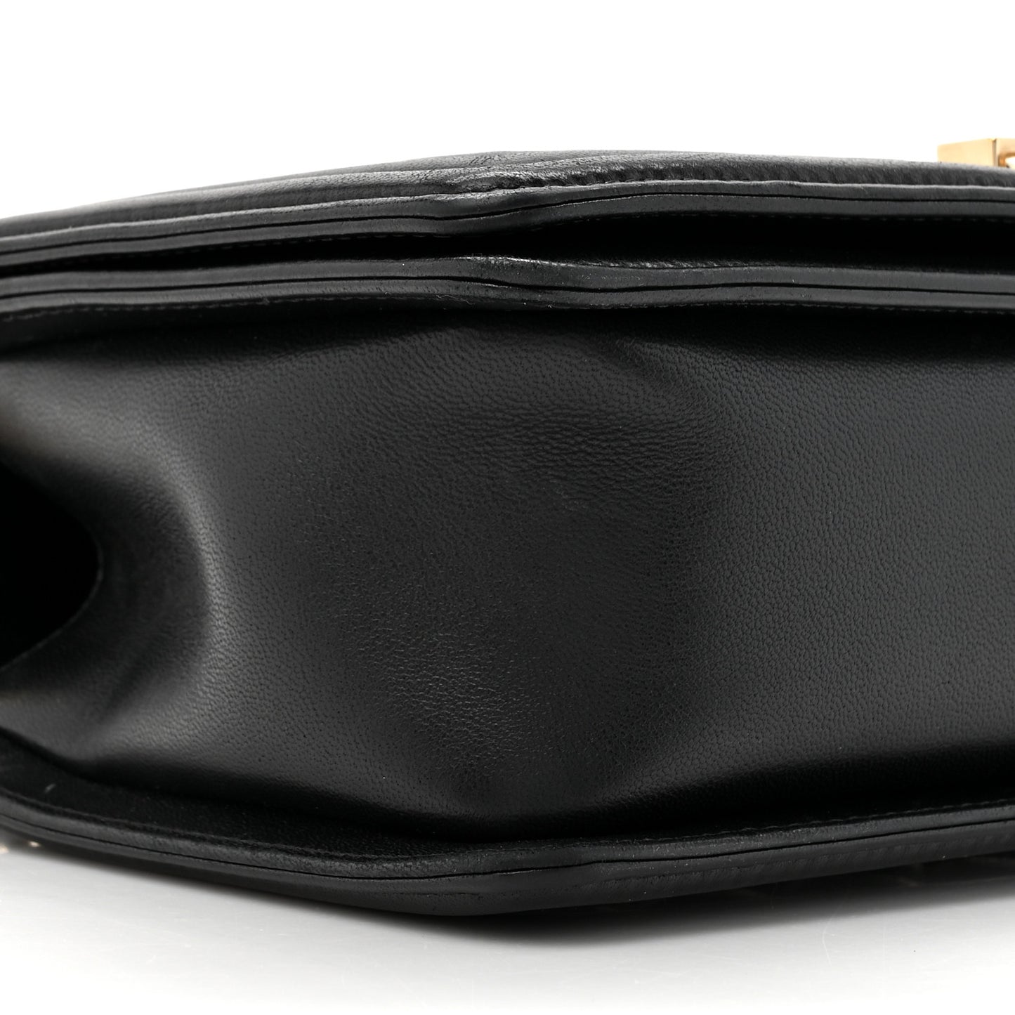 Lambskin Quilted Medium Boy Flap Black
