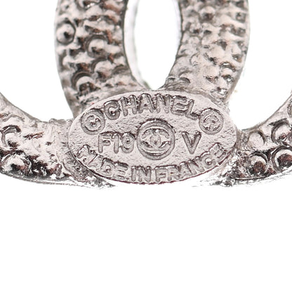Chanel Crystal Mini Timeless CC Earrings Silver 4 of 4