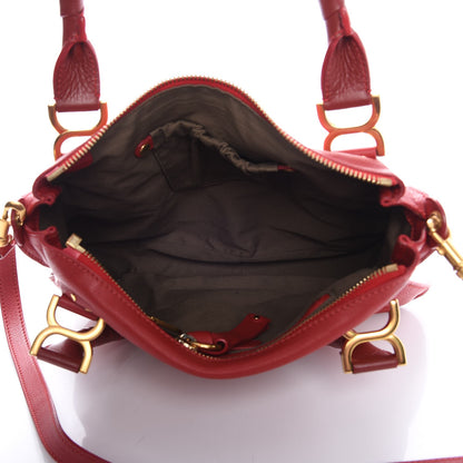 Chloe Calfskin Medium Marcie Satchel Red 9 of 11