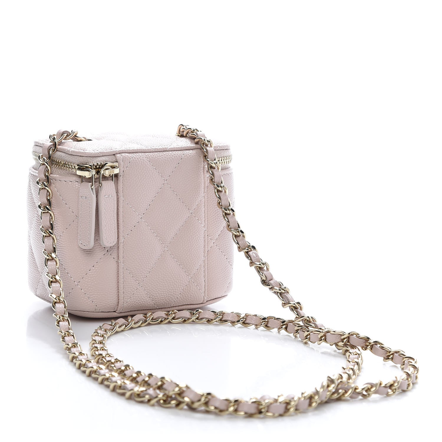 Chanel Caviar Quilted Mini Vanity Case With Chain Light Pink 3 of 11