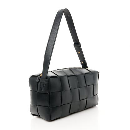 Bottega Veneta Lambskin Maxi Intrecciato Brick Cassette Bag Black 3 of 12