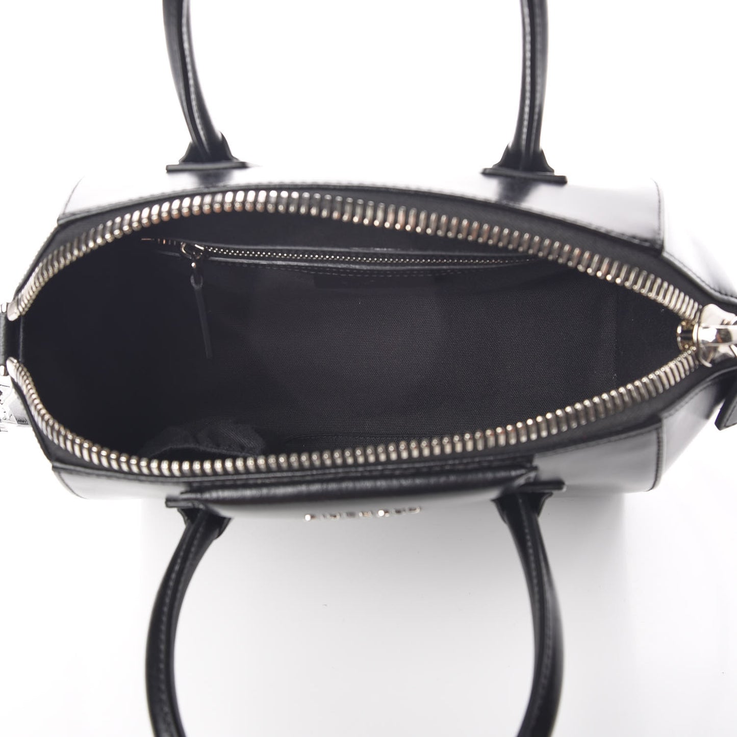 Shiny Lord Calfskin Small Antigona Black