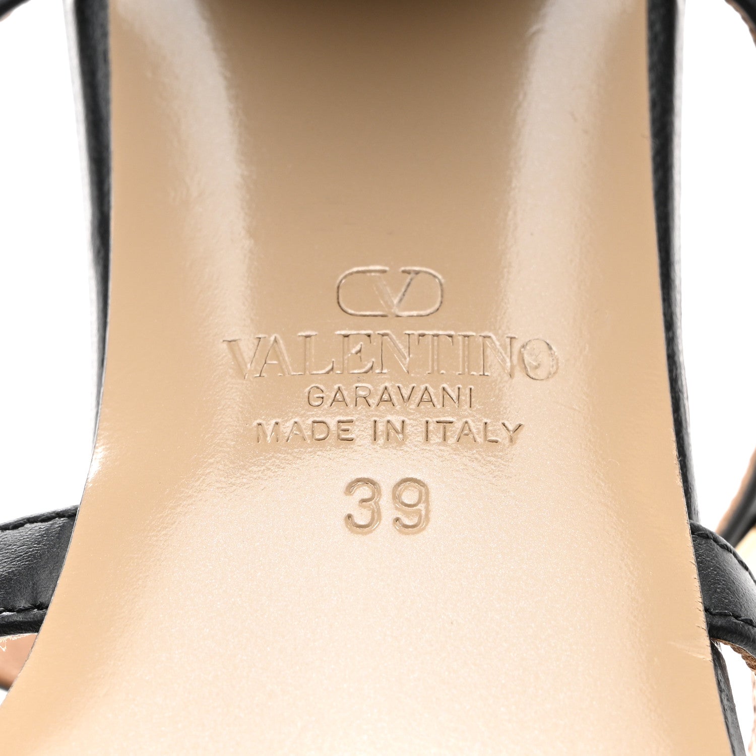 Valentino Garavani Calfskin Rockstud 60mm Caged Slide Sandals 39 Black 6 of 10