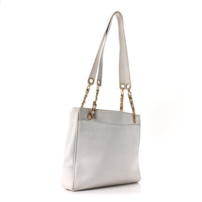 Chanel Caviar Flap Shoulder Bag White 3 of 11