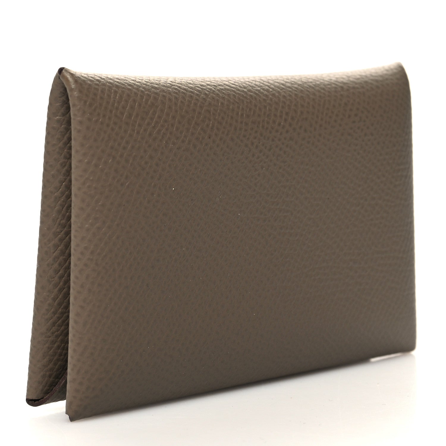 Hermes Epsom Calvi Card Case Etoupe 3 of 10