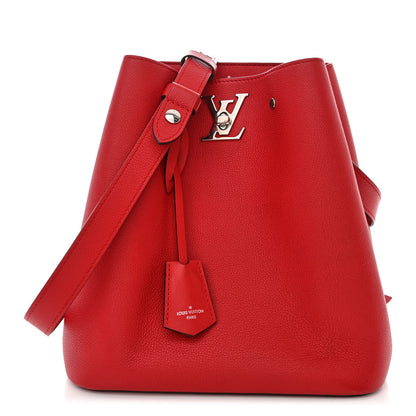 Louis Vuitton Calfskin Lockme Bucket Rubis 1 of 15
