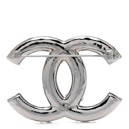 Chanel Pearl Crystal CC Brooch Ruthenium 3 of 4
