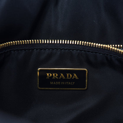 Prada Tessuto Nylon Chain Shoulder Bag Black 6 of 9