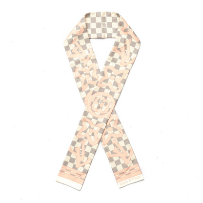 Louis Vuitton Silk Damier Azur Tahitienne Bandeau Rose Ballerine 1 of 6