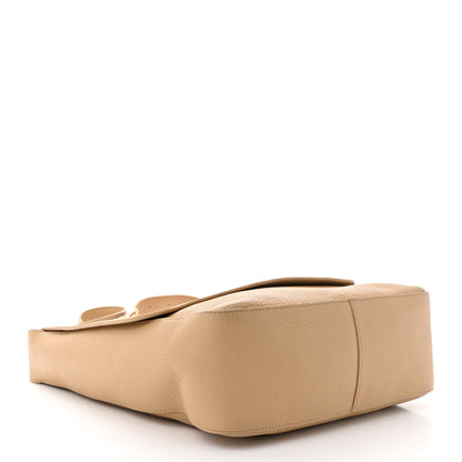 The Row Grained Calfskin Avery Flap Messenger Bag Beige 4 of 14