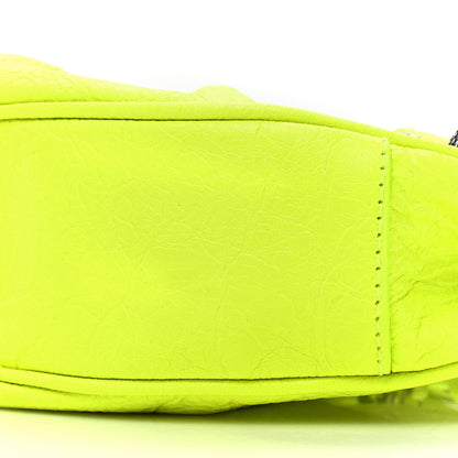 Balenciaga Agneau Arena Le Cagole Chain Shoulder Bag XS Fluo Yellow 8 of 9