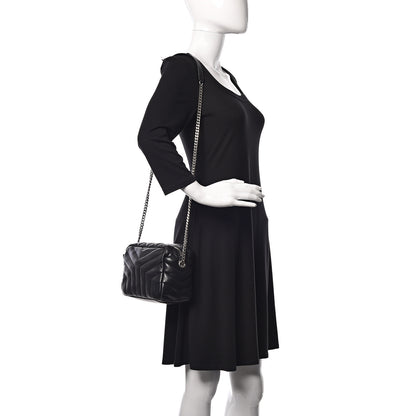 Saint Laurent Calfskin Y Quilted Monogram Small Loulou Bowling Bag Black 2 of 9