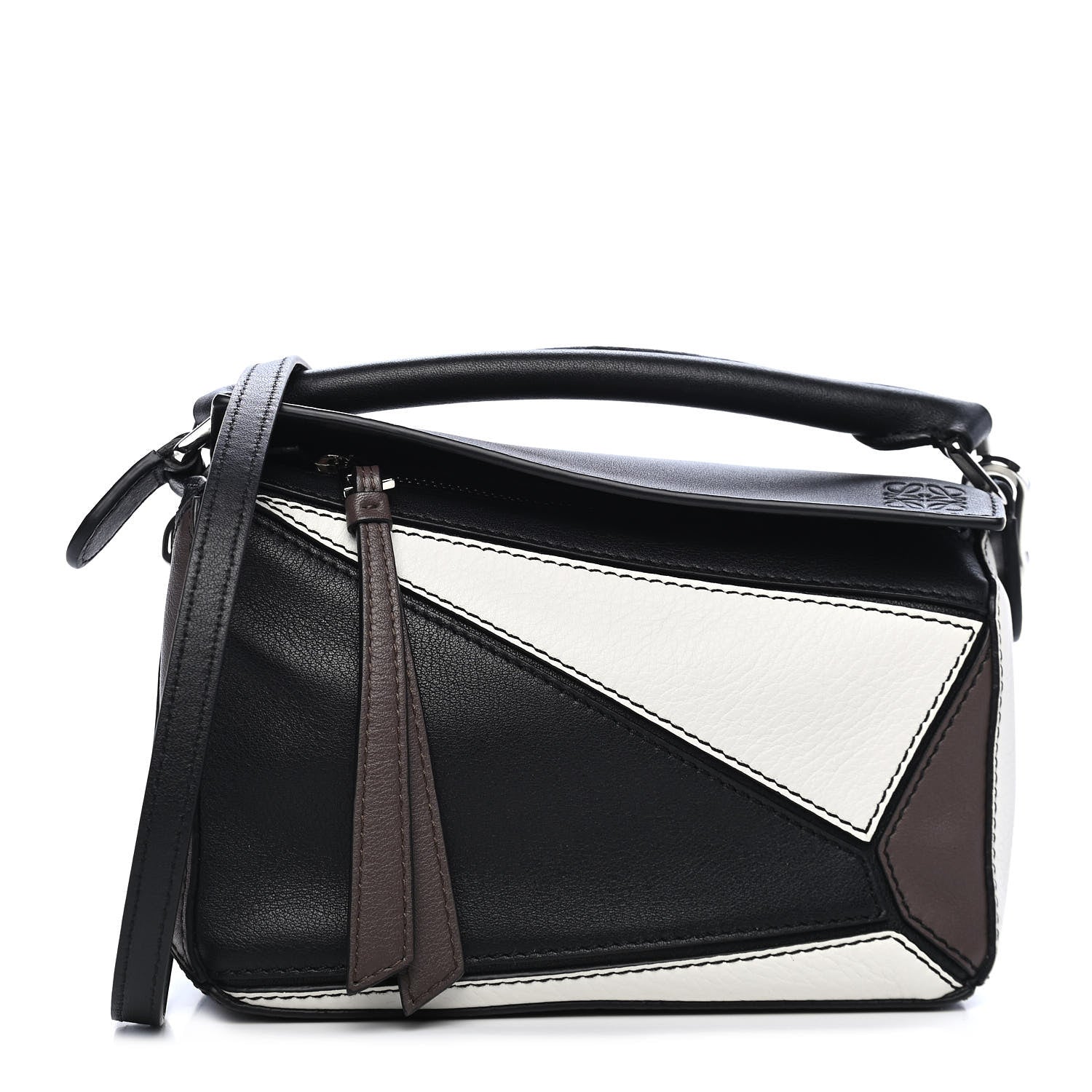 Loewe Calfskin Mini Puzzle Bag Black Taupe 1 of 9