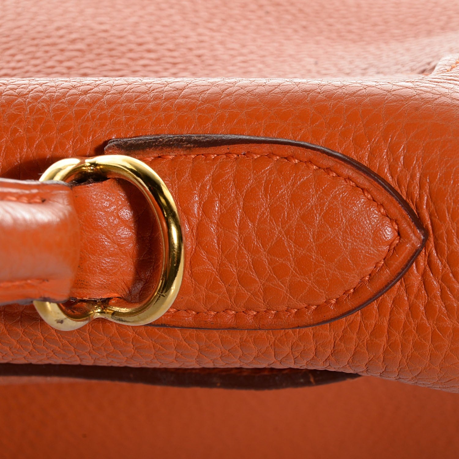 Hermes Taurillon Clemence Kelly Retourne 28 Orange 8 of 23