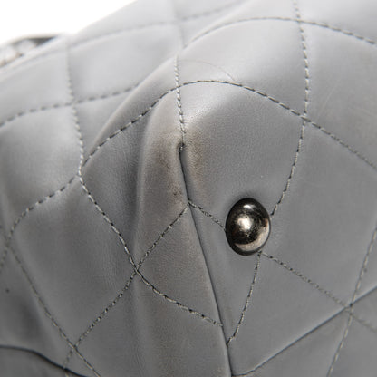 Chanel Calfskin Quilted Large Shopping In Chains Tote Light Grey 8 of 10