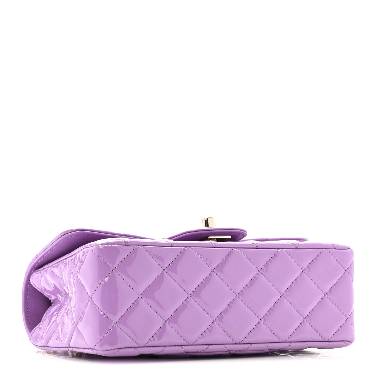 Chanel Patent Quilted Mini Rectangular Flap Purple 4 of 11