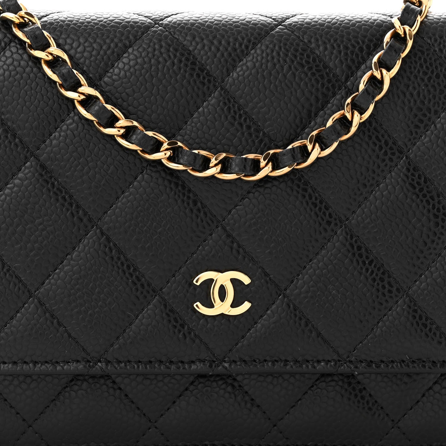 Chanel Caviar Quilted Wallet On Chain WOC Black 9 of 14