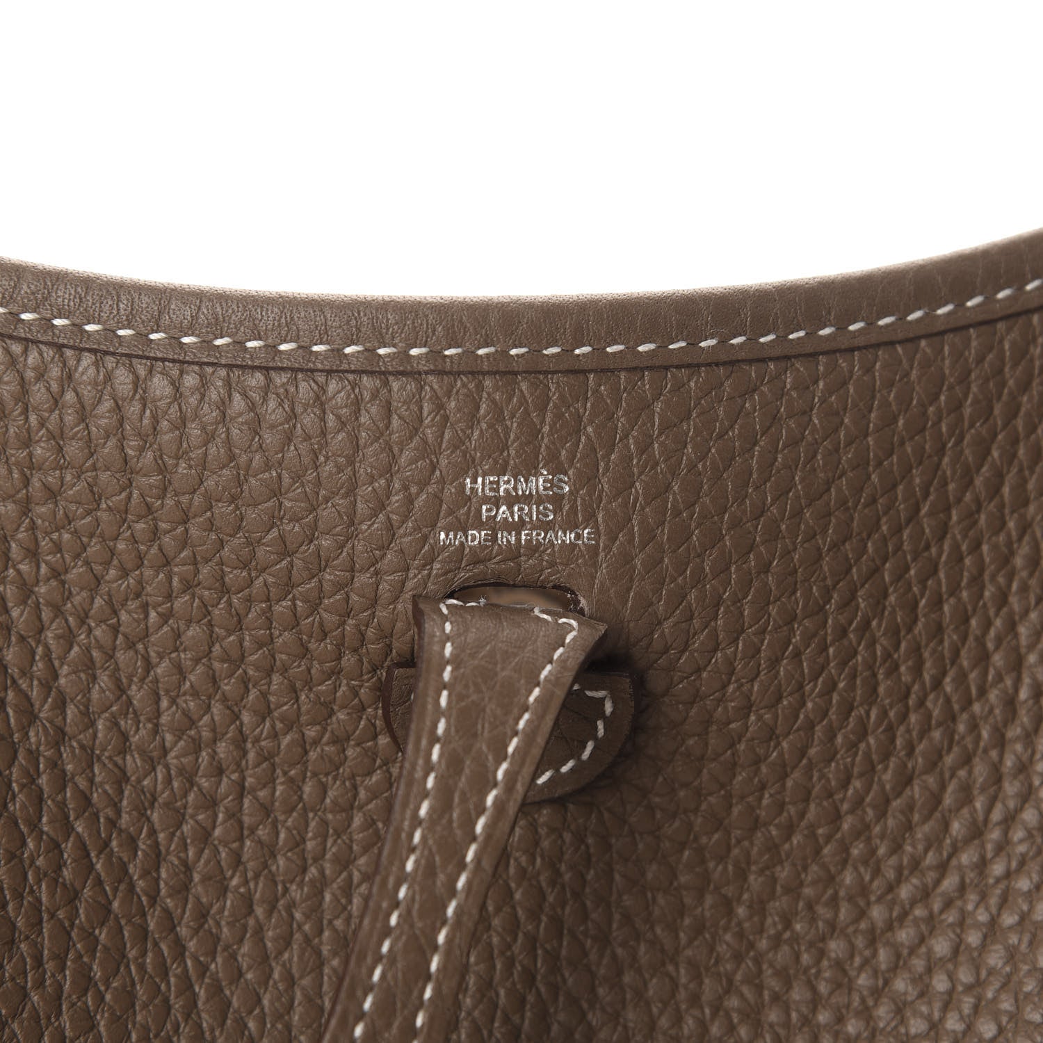 Hermes Taurillon Clemence Amazone Evelyne TPM Etoupe Bleu Indigo 7 of 10