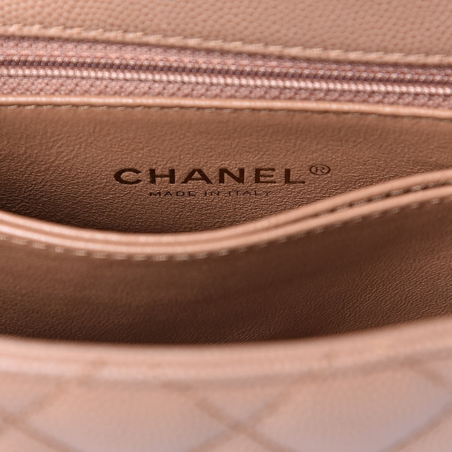Chanel Caviar Lizard Quilted Mini Coco Handle Flap Beige 6 of 14
