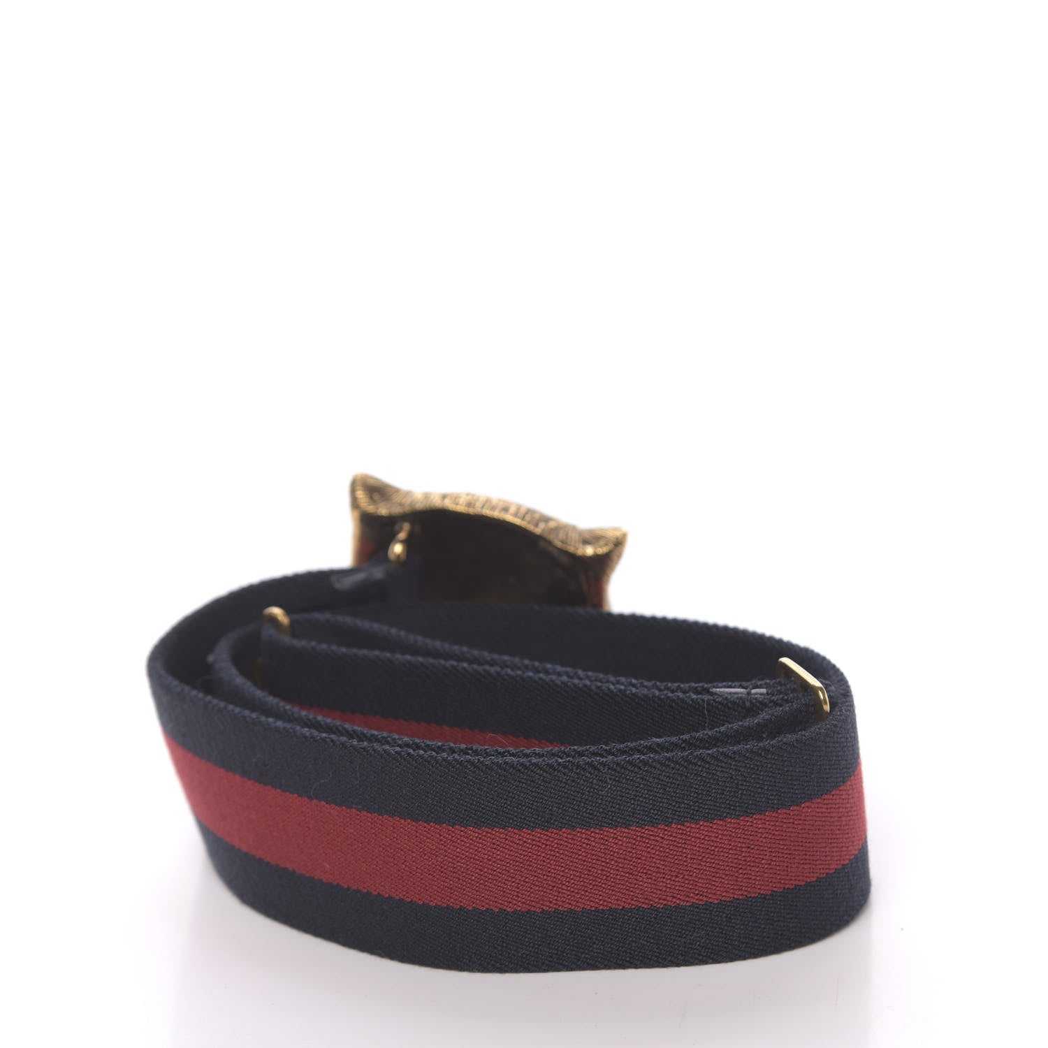 Gucci Web Feline Buckle Belt 70 28 Blue Red 2 of 5