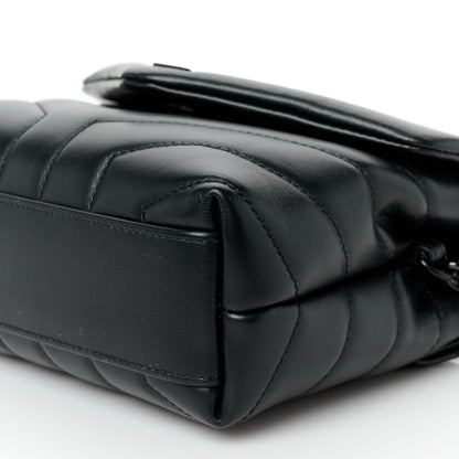 Saint Laurent Calfskin Y Quilted Monogram Monochrome Toy Loulou Crossbody Bag Black 11 of 11