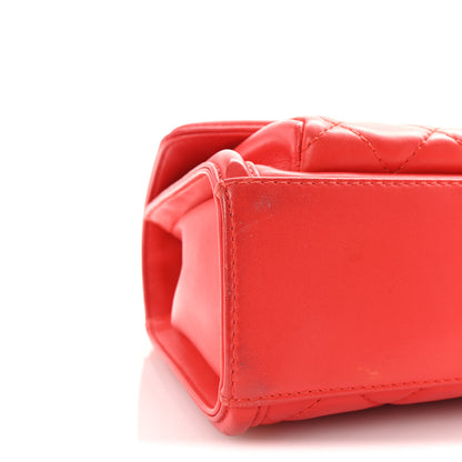 Chanel Lambskin Quilted Large Geometric Flap Red 9 of 10