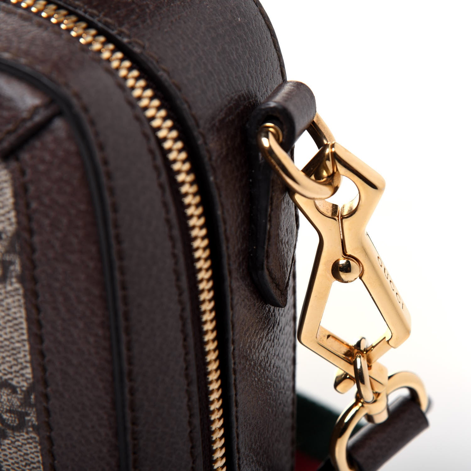 Gucci GG Supreme Monogram Web Small Ophidia Top Handle Shoulder Bag Brown 21 of 23