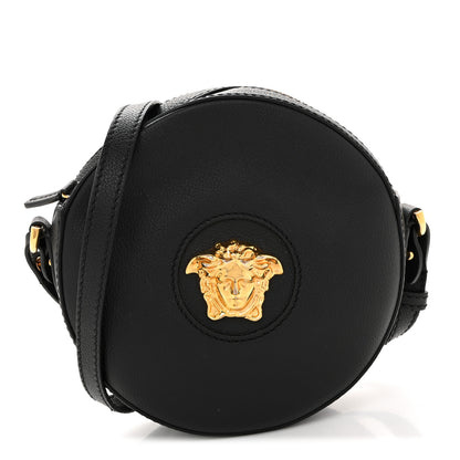 Versace Calfskin La Medusa Round Camera Bag Black 1 of 12
