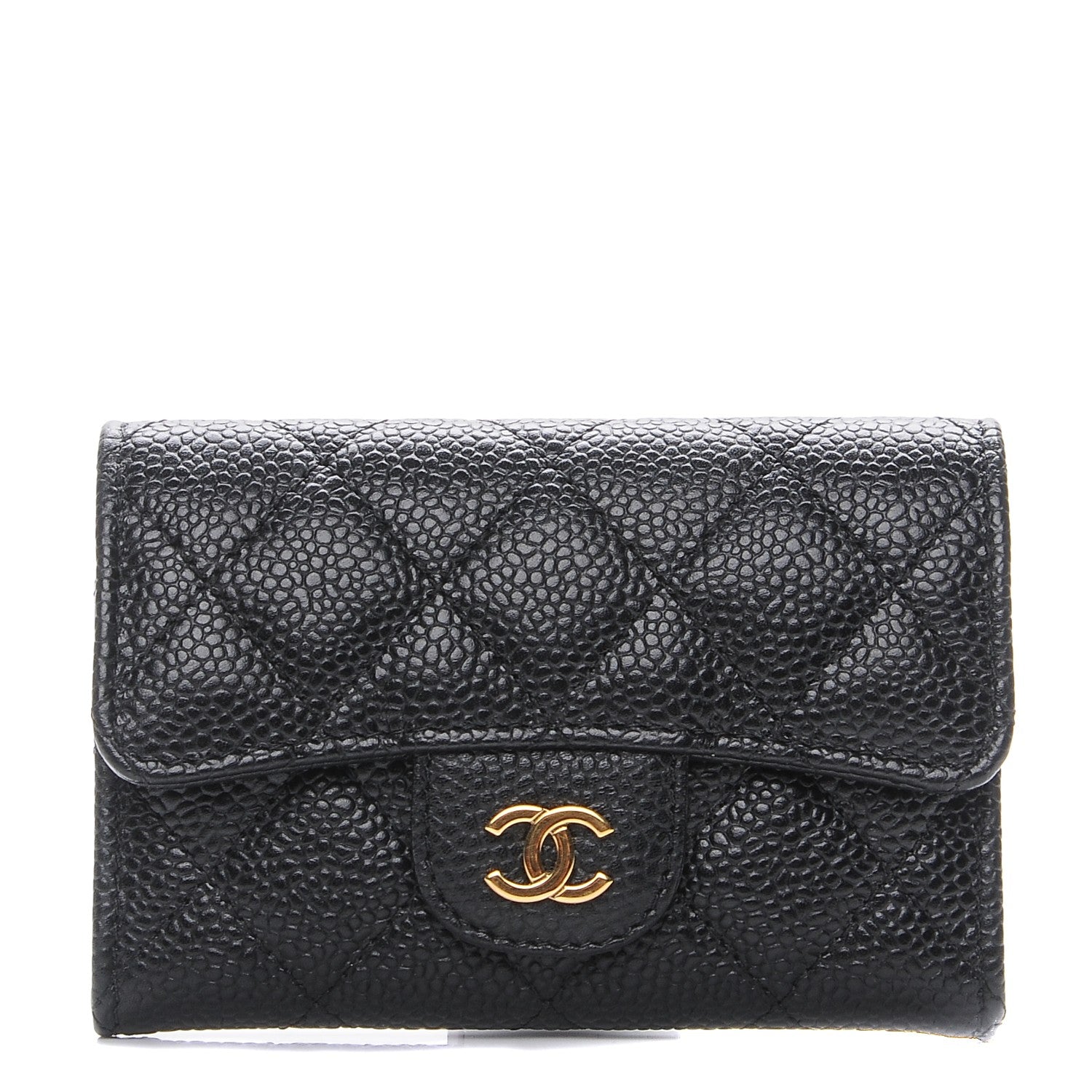 Chanel Caviar Quilted Flap Card Holder Black 1 of 9