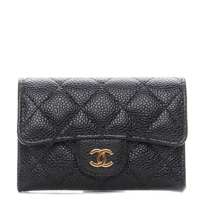 Chanel Caviar Quilted Flap Card Holder Black 1 of 9