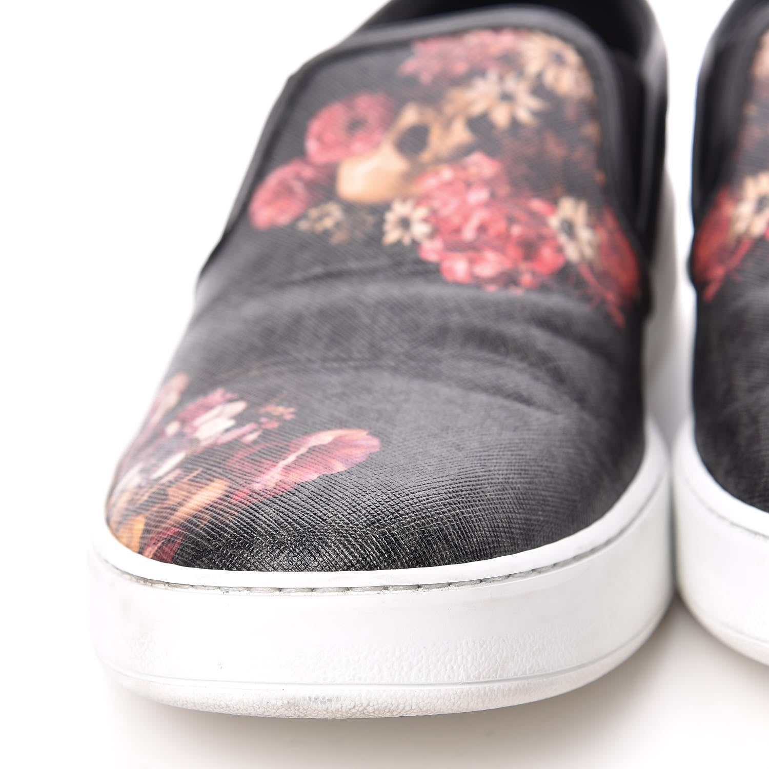 Christian Dior Homme Monogram Floral Skull Slip On Sneakers 45 13 of 18