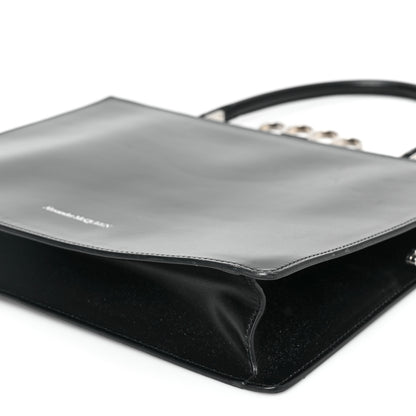 Alexander McQueen Calfskin Four Ring Shoulder Bag Black 8 of 8