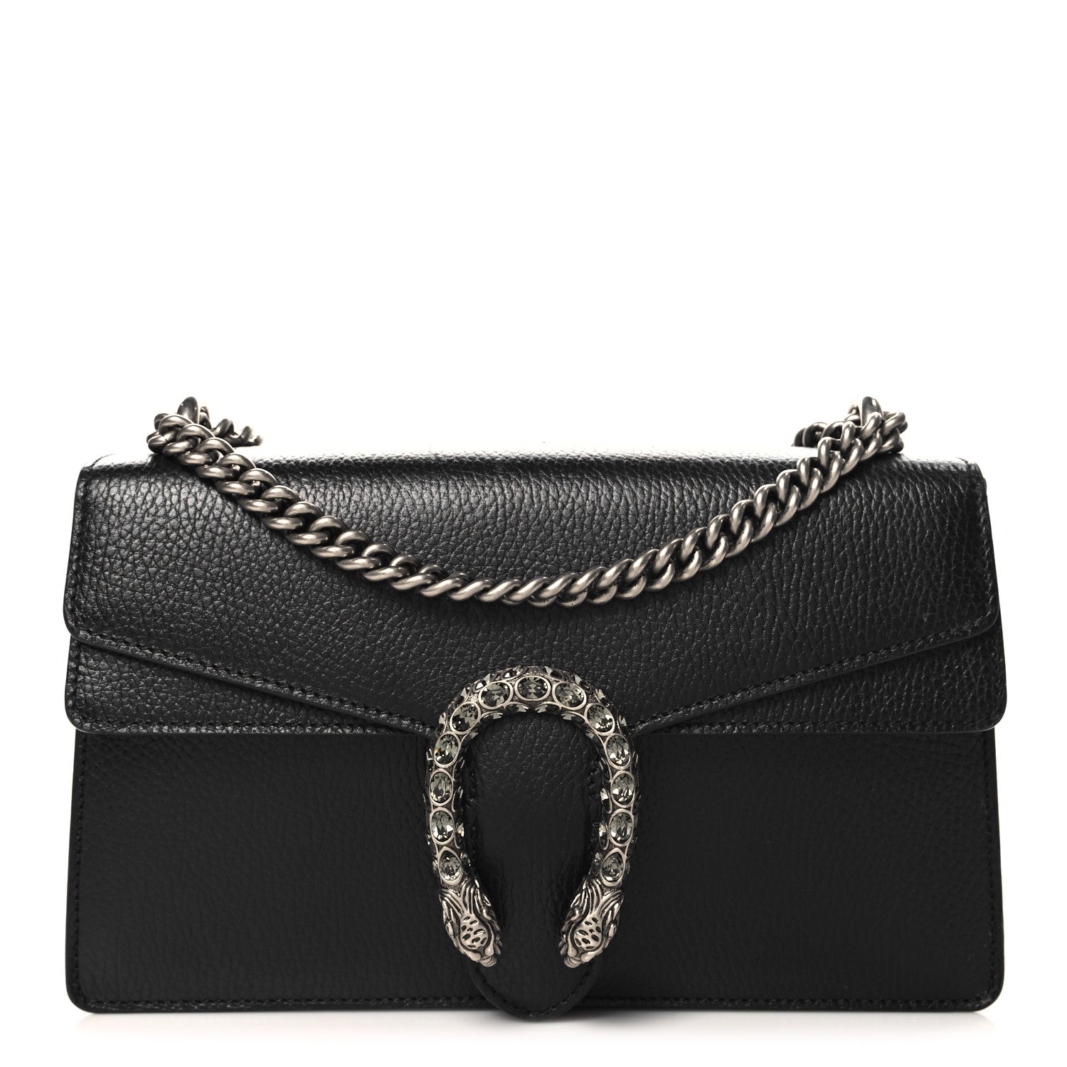 Gucci Pebbled Calfskin Small Dionysus Shoulder Bag Black 1 of 12
