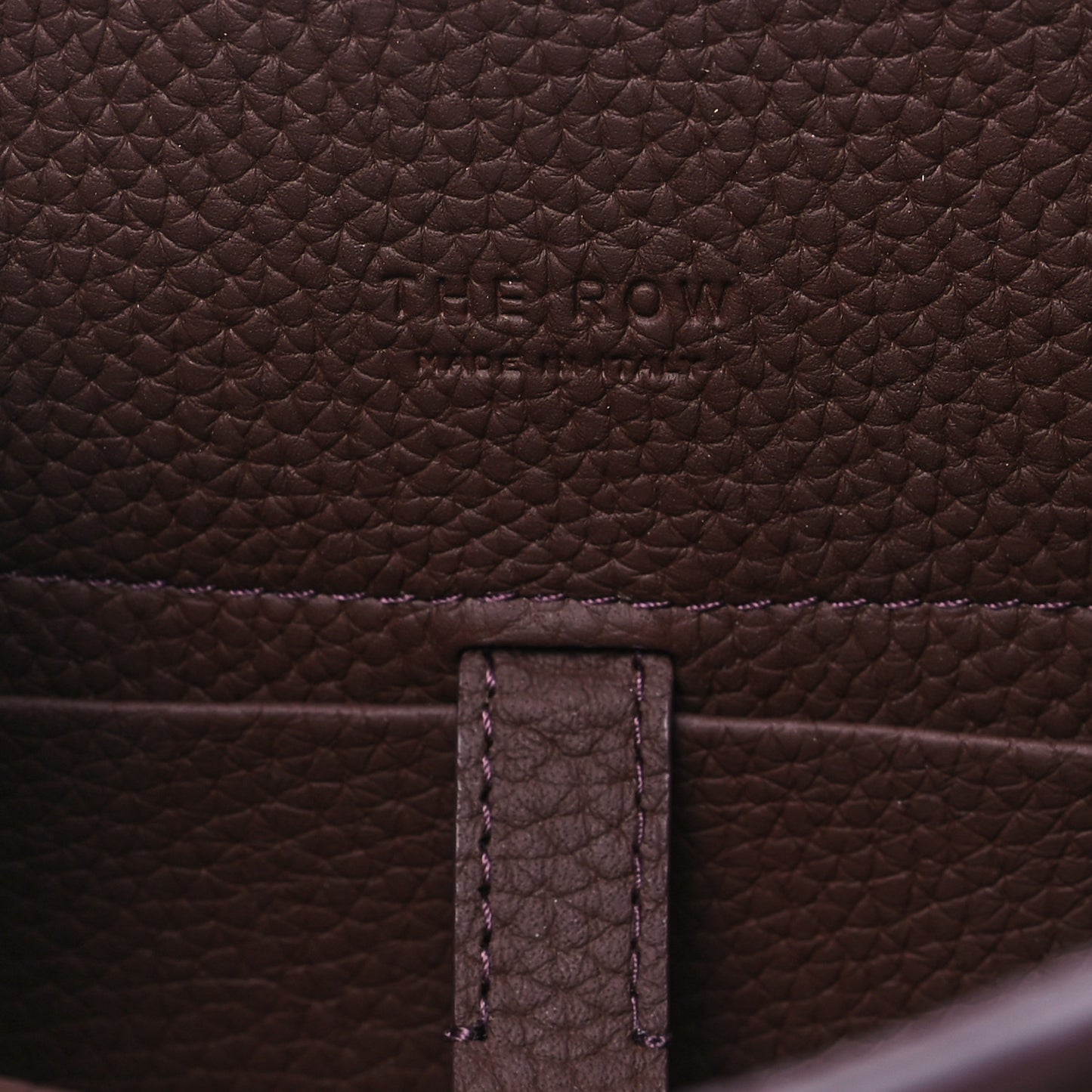 Grained Calfskin Soft Margaux 10 Bag Dark Mocha